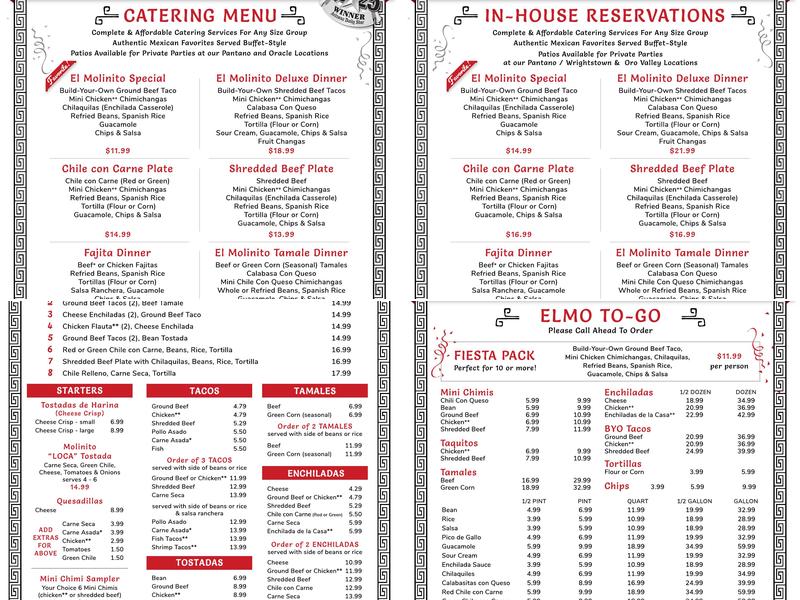 El Molinito Menu