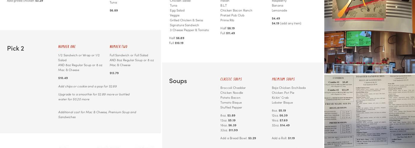 Souper Cafe Menu