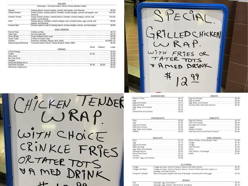Slick's Sandwich Shop Menu