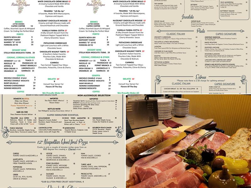 Capeo Menu