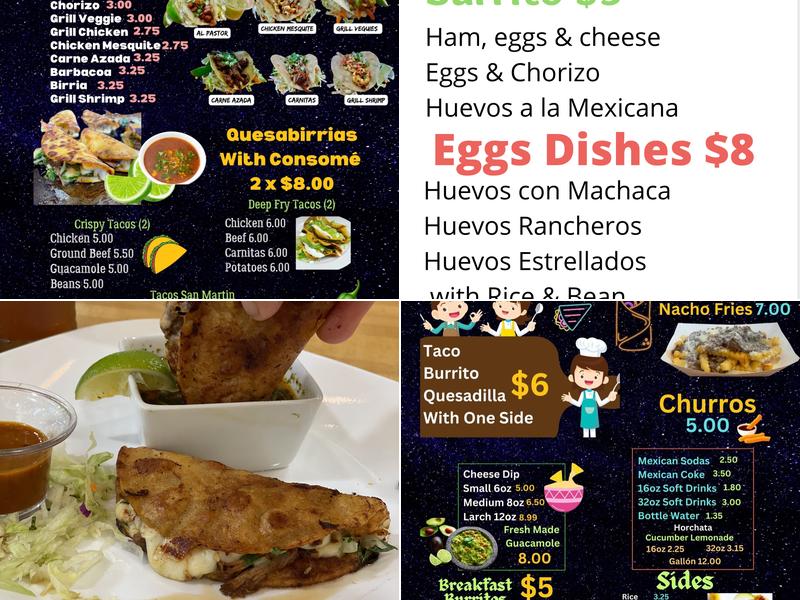 Casa Mañana River Market Menu