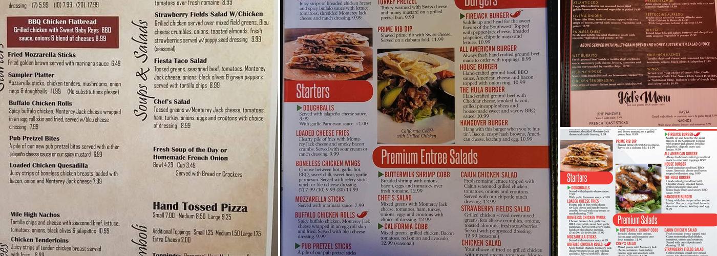 Papio's Food & Spirits Menu