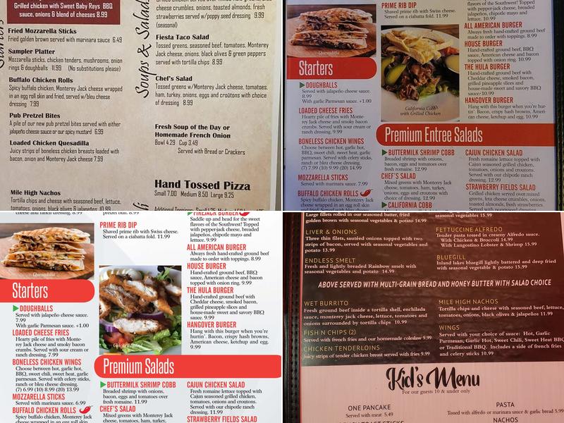Papio's Food & Spirits Menu