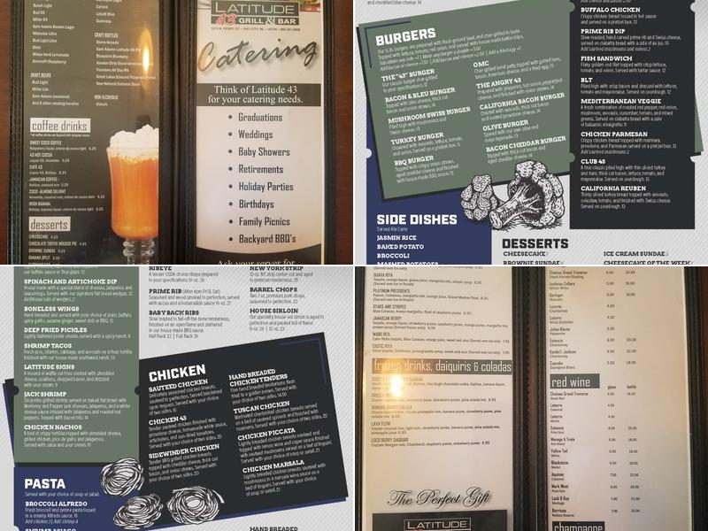 Latitude 43 Menu