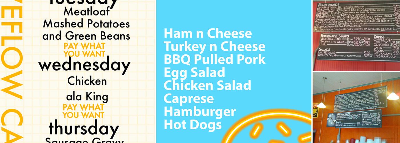 Overflow Cafe Menu