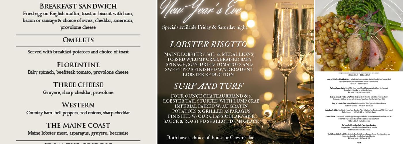 Café 401 Menu