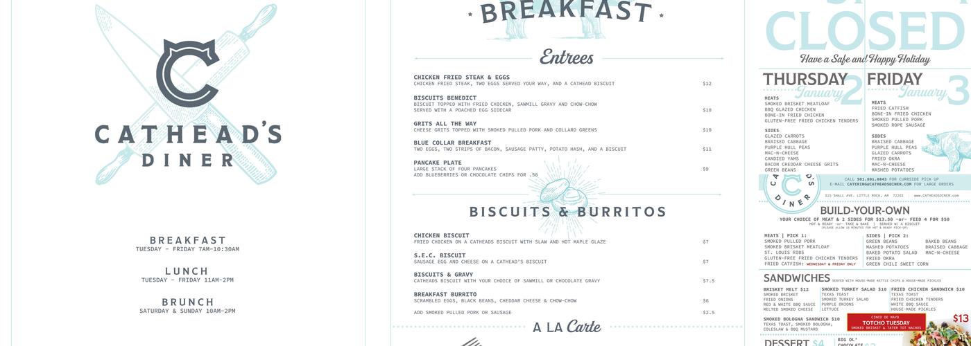 Cathead's Diner Menu