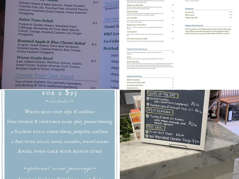 Sunflowers & Greens Menu