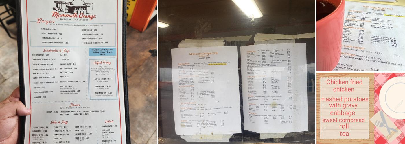 Mammoth Orange Cafe Menu