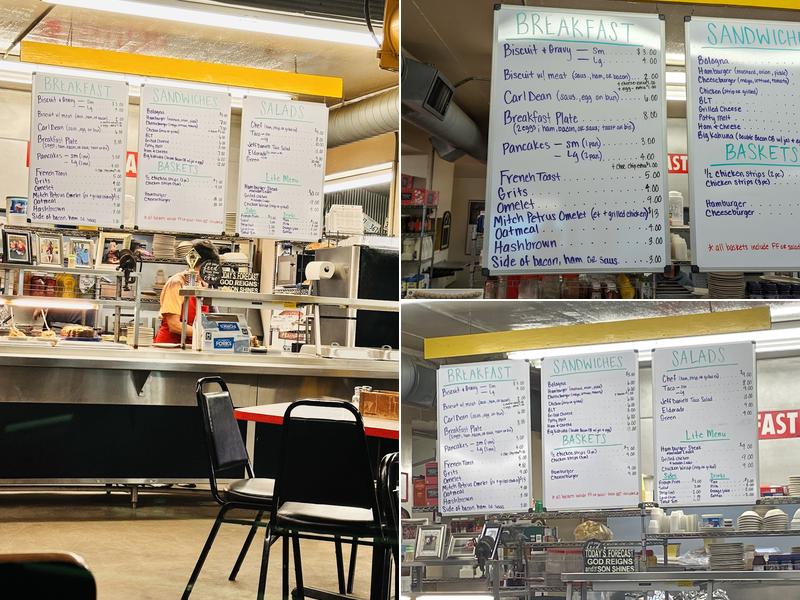 Advada's Diner Menu