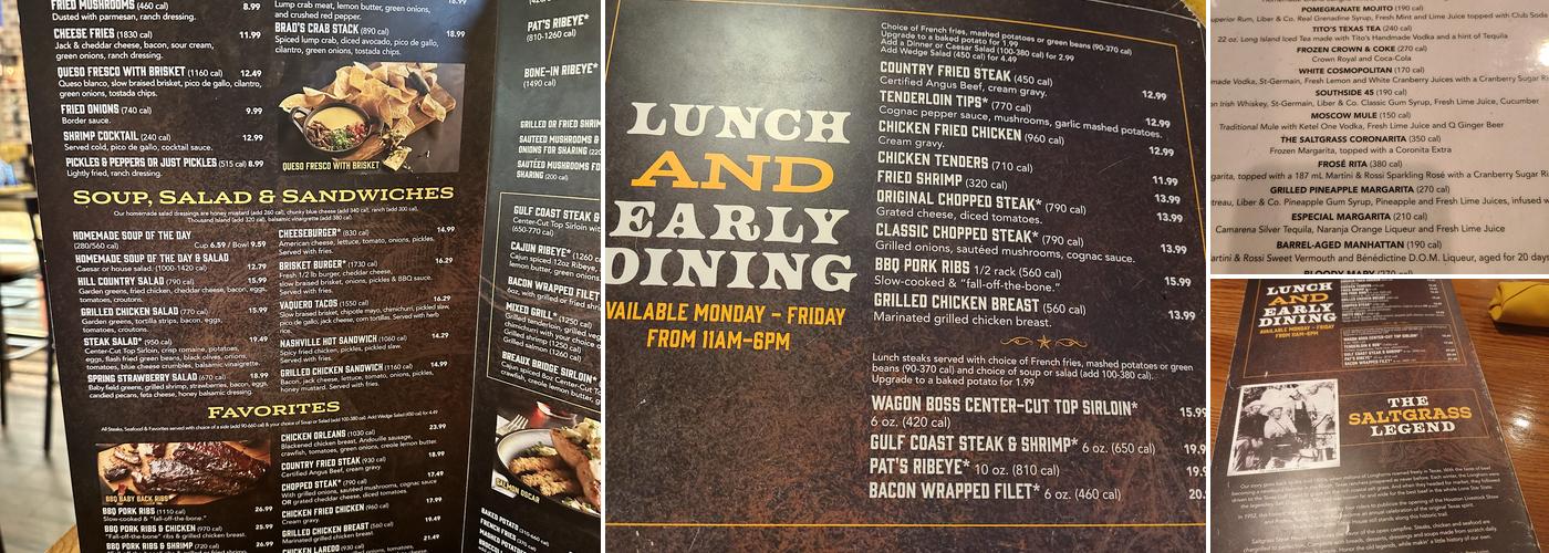 Saltgrass Steak House Menu