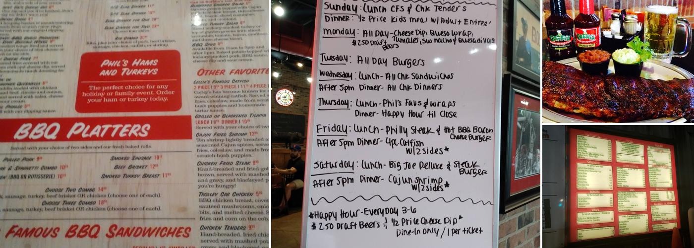 Corky's Ribs & BBQ Menu