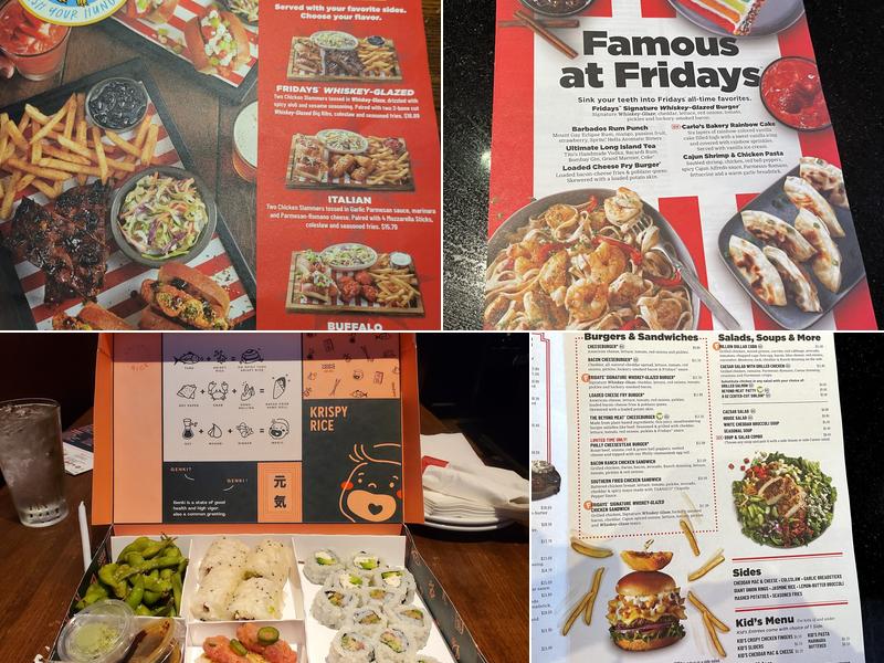 TGI Fridays Menu