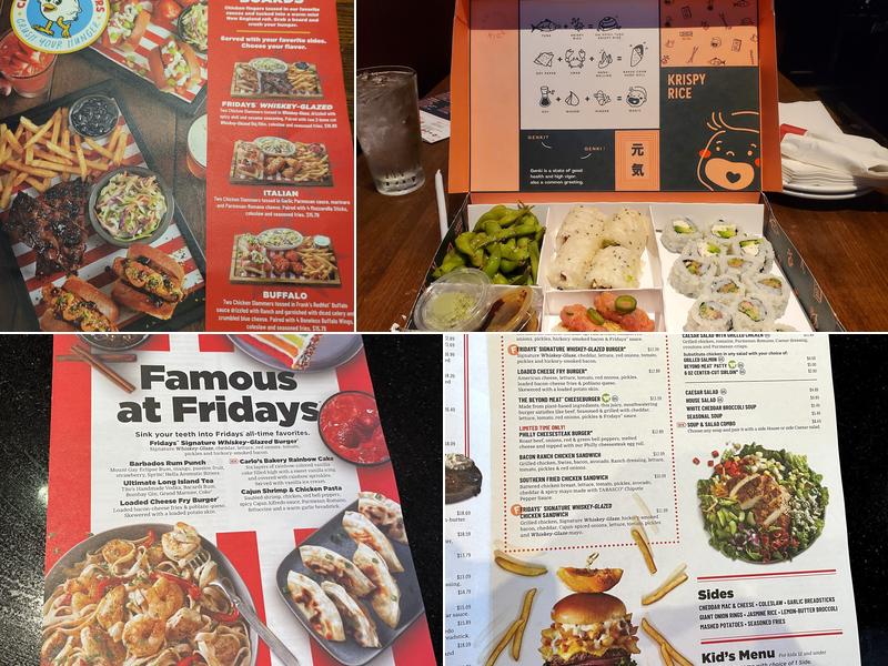 TGI Fridays Menu