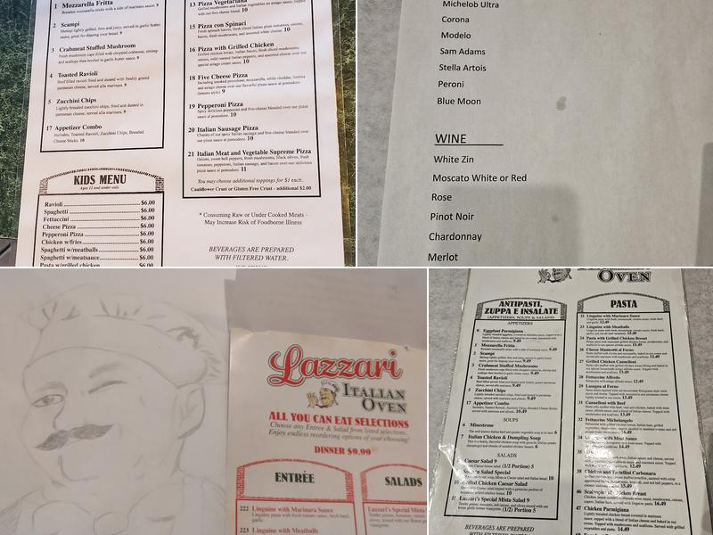 Lazzari Italian Oven Menu