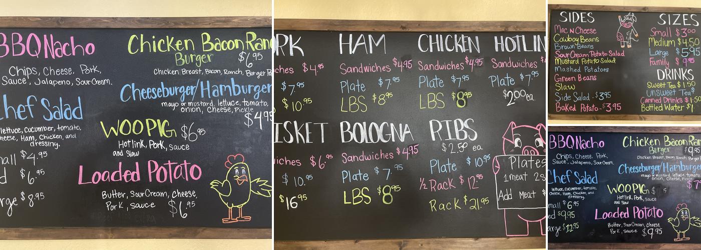 Uncle Henry’s BBQ Menu