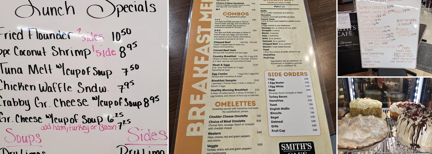 Smith's Cafe Menu