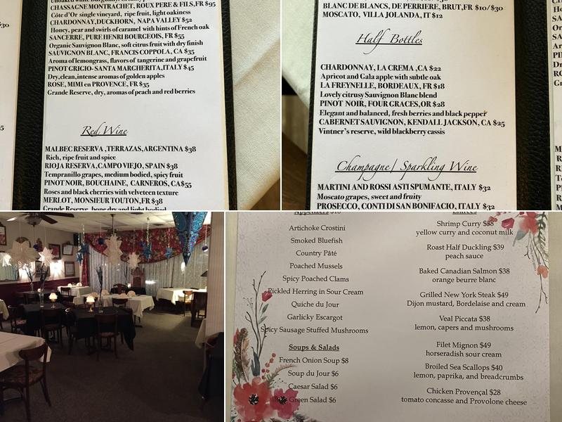 Bon Appetit Restaurant Menu