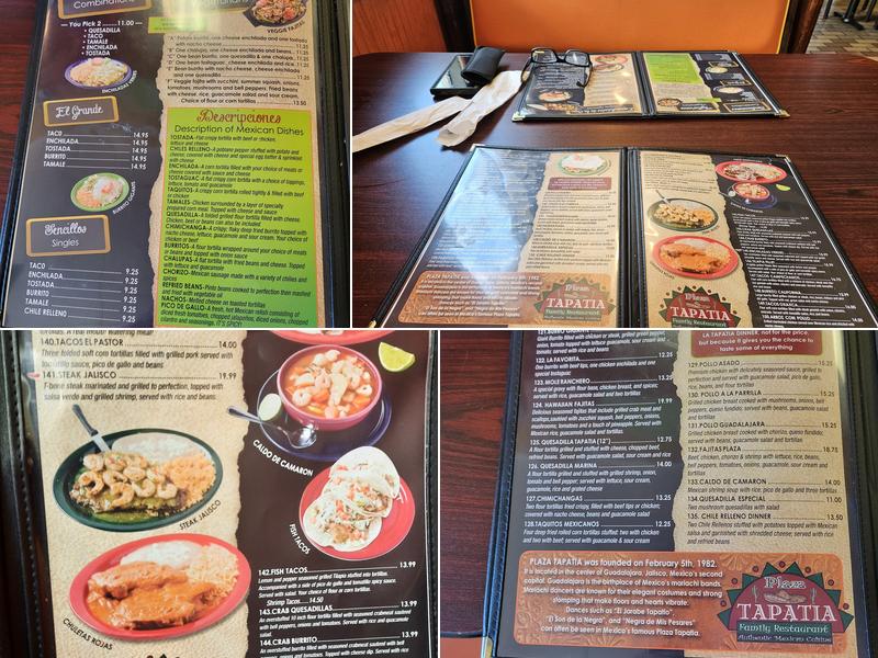 Plaza Tapatia Menu