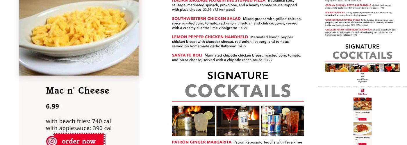 Grotto Pizza Menu