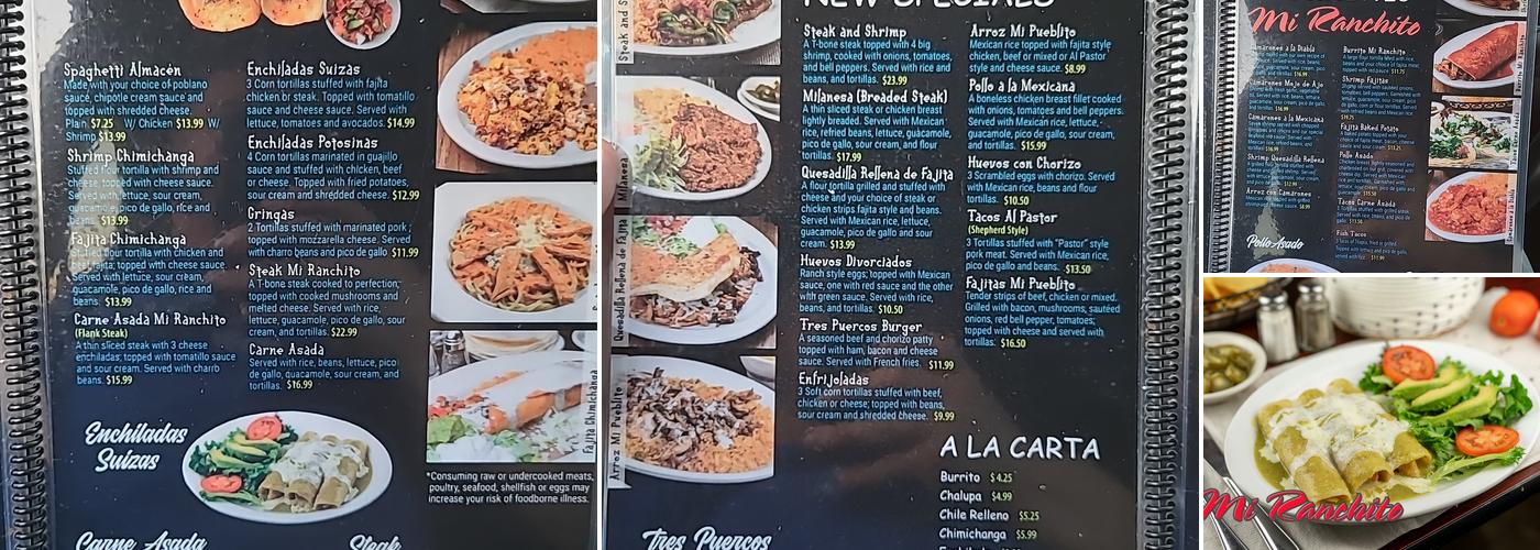 Mi Ranchito Menu