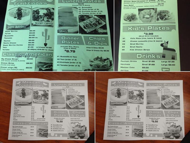 Taqueria Queretaro Menu