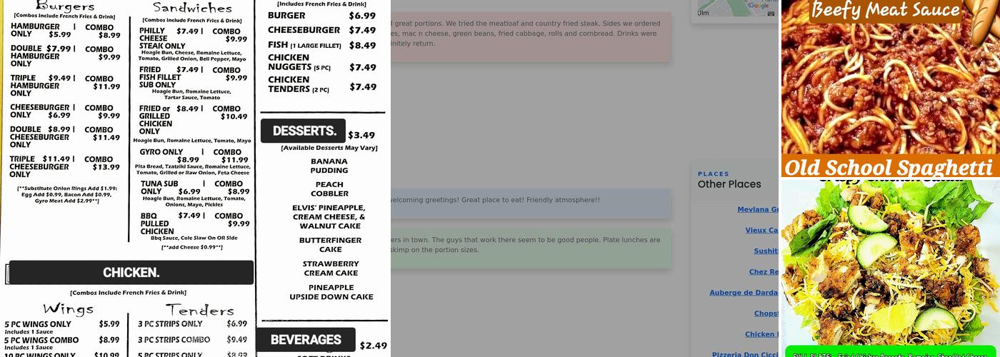 GEE STREET KITCHEN Home-style Food Menu