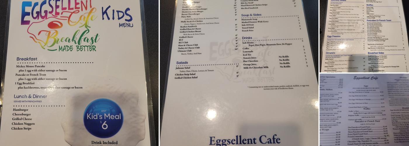 Eggsellent Cafe Menu