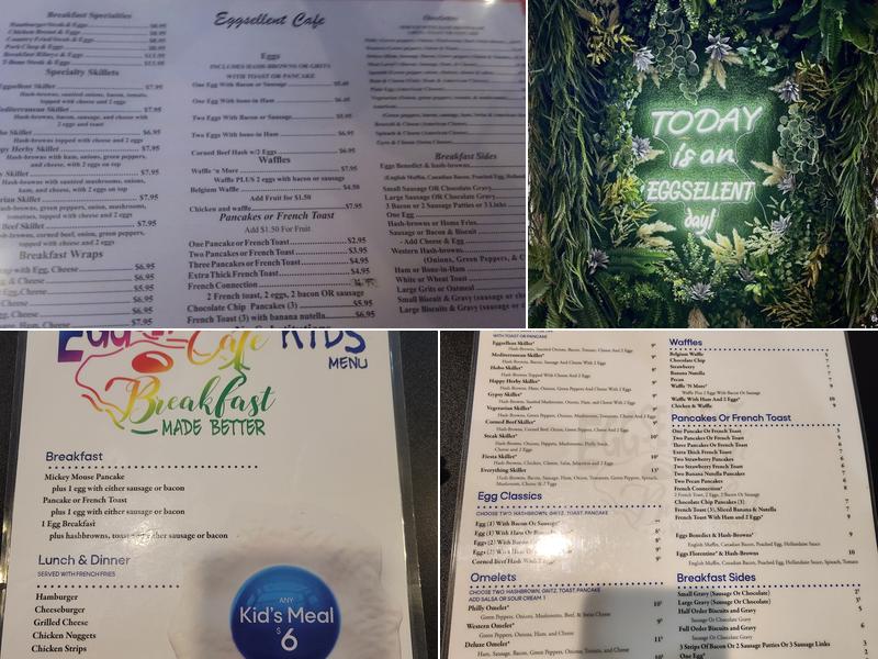 Eggsellent Cafe Menu