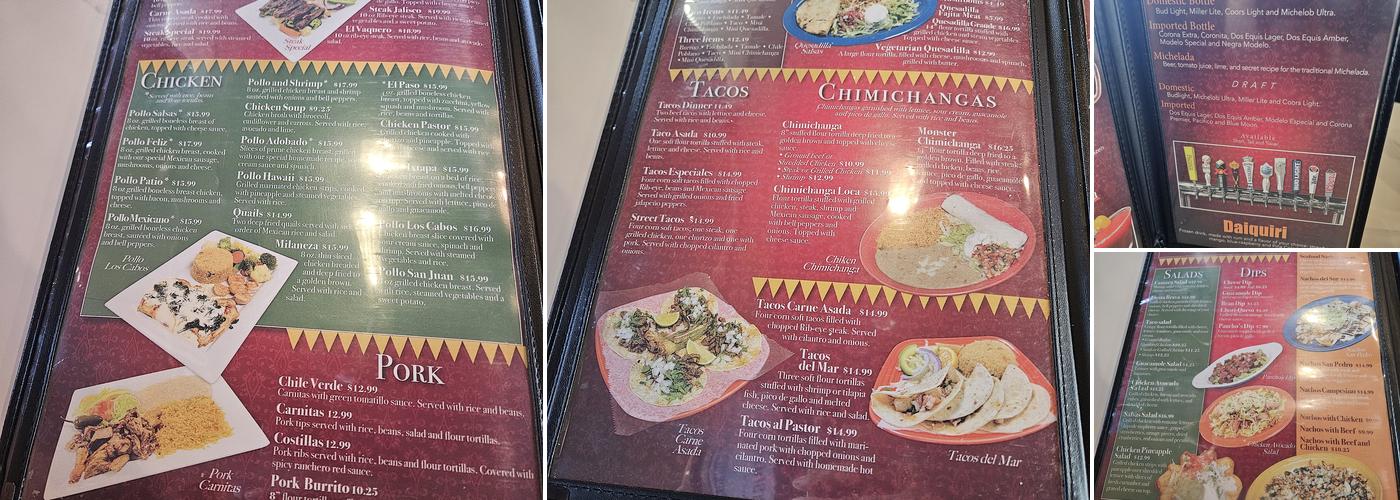 Salsa's Grill Menu