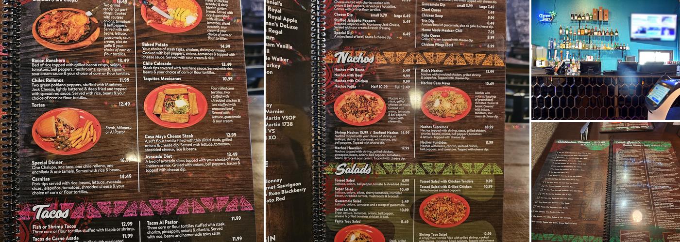 Casa Maya Menu