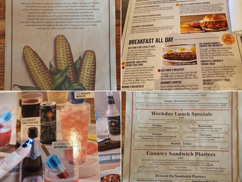 Cracker Barrel Old Country Store Menu