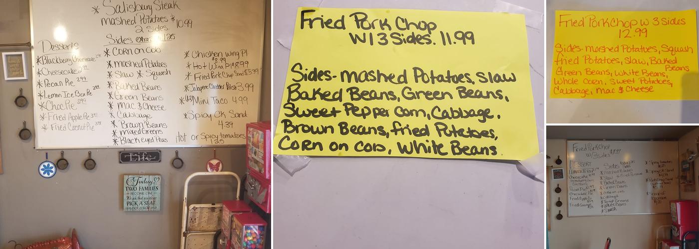 Ricks Diner Menu