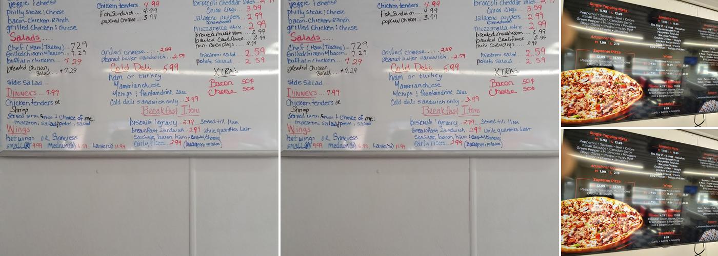 Simple Simon's Pizza Menu