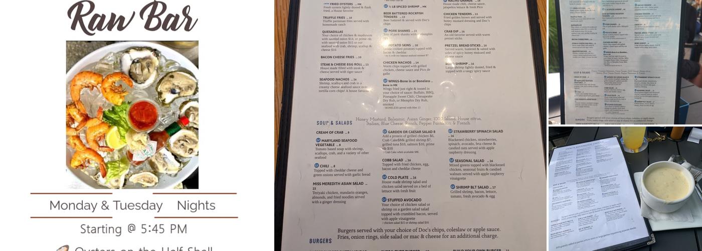 Doc's Riverside Grille Menu
