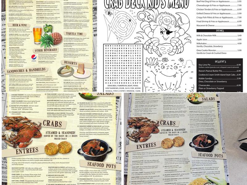 Fisherman's Crab Deck Menu