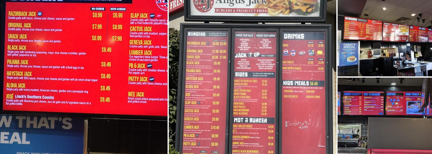 Angus Jack Menu