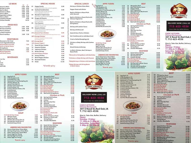 Chen's Kitchen Menu