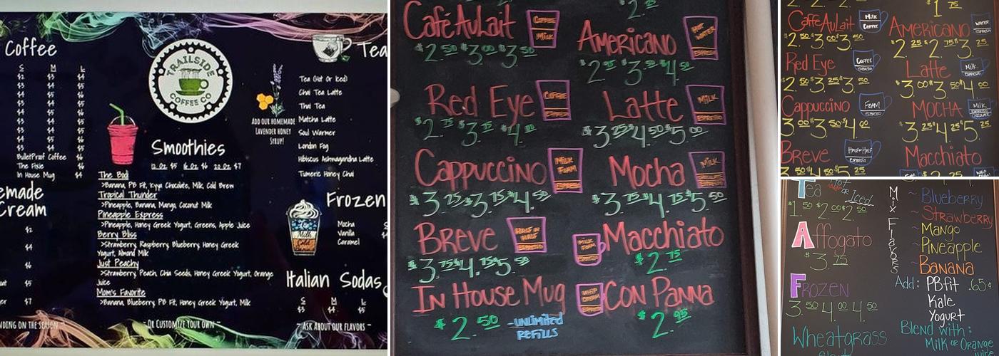 Trailside Coffee Company Menu