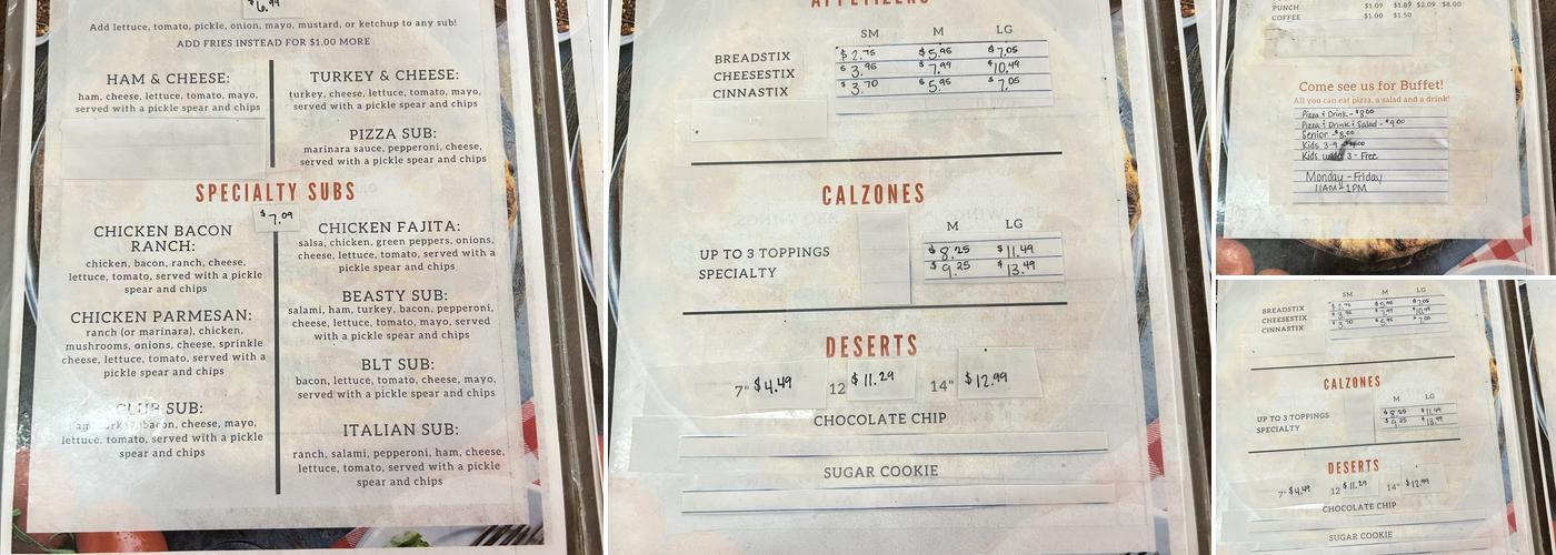 Mike's Place Pizza Pro Menu