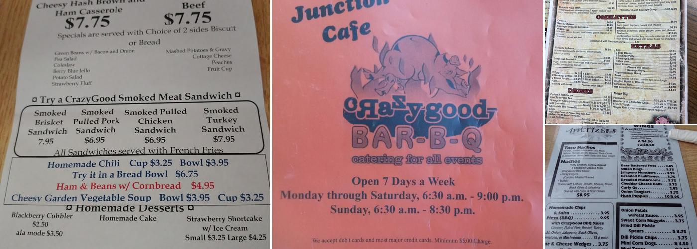 Junction Cafe Menu