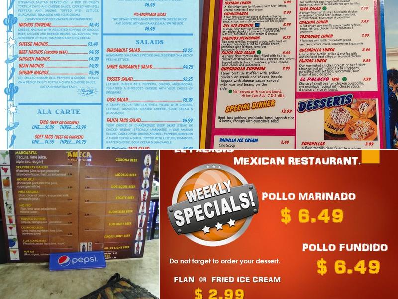 El Palacio Menu