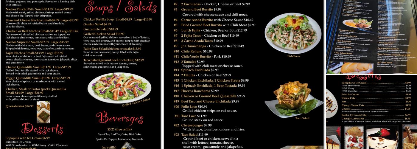 Mariachi's Grill & Cantina Menu