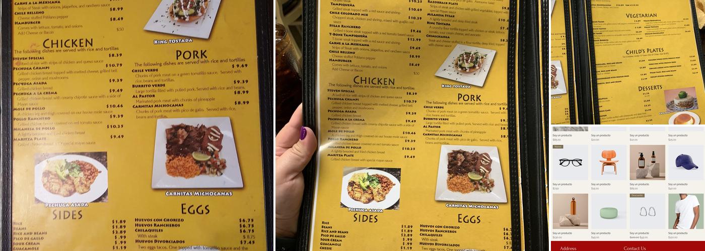 Sabor Guacamole Menu