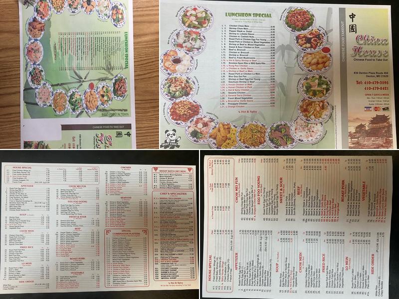 China House Menu