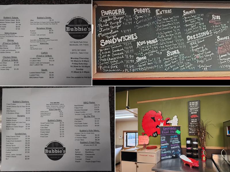 Bubbie's Menu