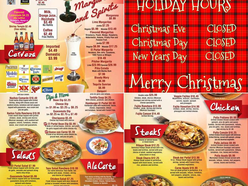 El Portal Mexican Restaurant Menu