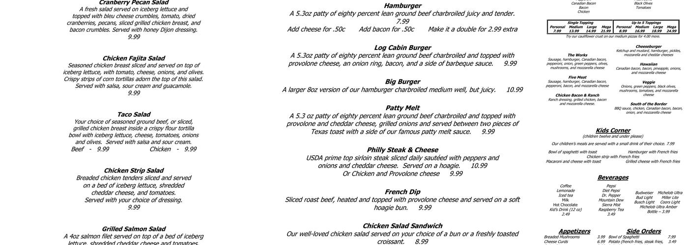 A & G Restaurant Menu