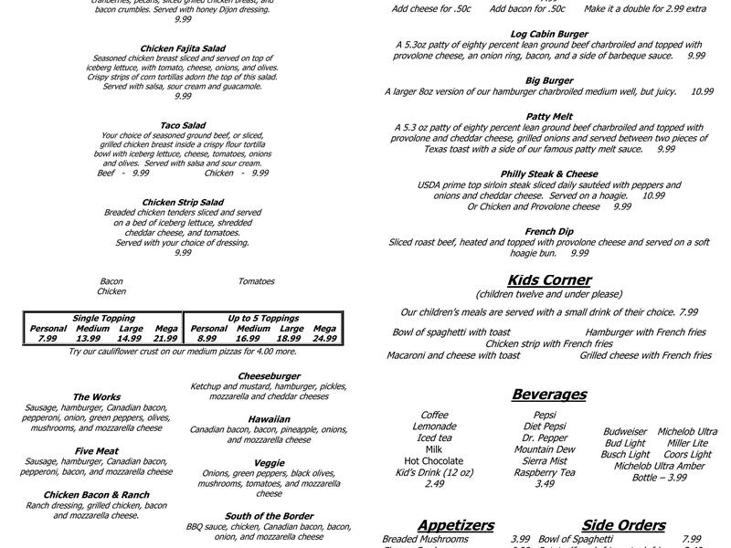 A & G Restaurant Menu