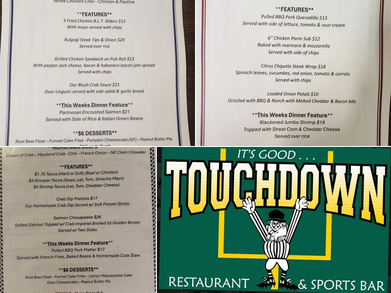 Touchdown Menu